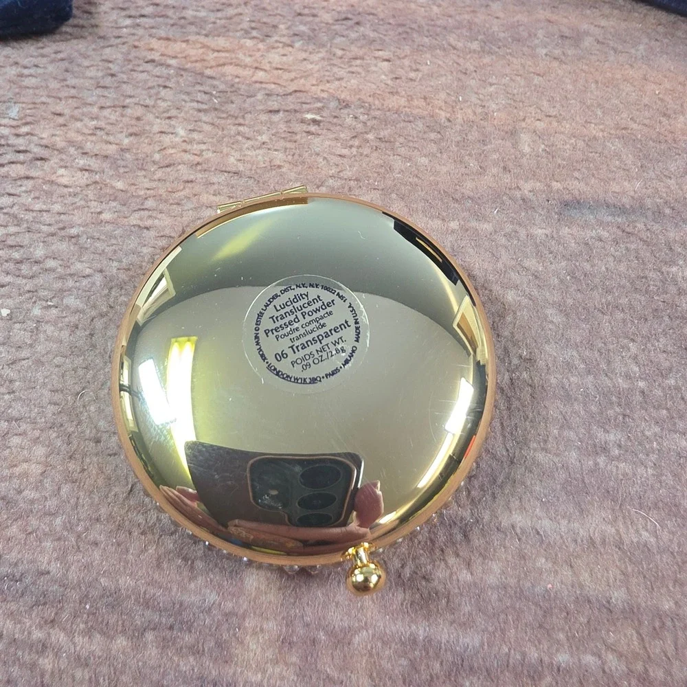 Estee Lauder Sparkling Pave Compact Women OS Gold Good Lucidity Crystal Limited